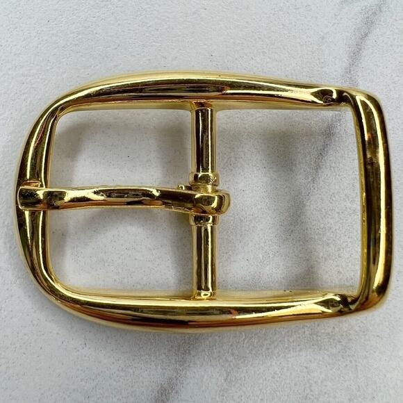 Vintage Gold Tone Simple Basic Belt Buckle for up to 1 Inch Belt - Picture 1 of 8